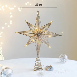 Nouvel arrivage Chandelier de Noël Chandelier en fer doré Décoration de Noël Belle décoration de Noël - Product Image 6