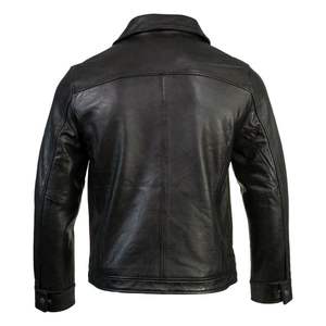 El mejor diseño de chaqueta de cuero de motorista para hombres personalizada/chaqueta de cuero de oveja para hombres/chaqueta de cuero acolchada - Product Image 6