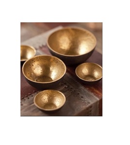 Beautiful brass serving bowl with antique style finishing for dining <b>table</b> <b>buffets</b> parties and luxury event setups - Product Image 2