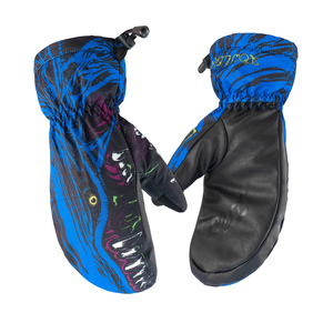 Venta al por mayor de guantes de esquí y snowboard con logotipo personalizado cómodo poliéster elástico impermeable térmico/aislado dedo completo gancho bucle - Product Image 1
