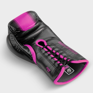 Los mejores guantes de entrenamiento de encaje de cuero de vaca 12oz 14oz 16oz para Muay Thai Sparring Kickboxing Boxeo Punzonado Trabajo para artes marciales - Product Image 4