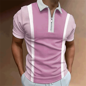Venta al por mayor a granel Polo Hombres Polo Bordado Logo Polo Camisa Con Cremallera 2023 - Product Image 6
