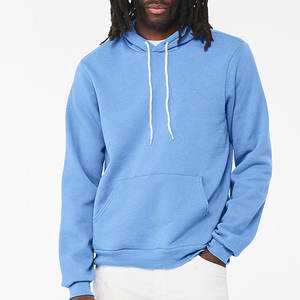 BELLA + CANVAS UNISEX SPONGE FLEECE PULLOVER HOODIE Logotipo impreso en blanco Etiqueta privada Regular Fit Kangaroo Pocket Sudadera con capucha - Product Image 4