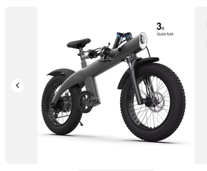 Vélo pliant électrique KIXIN, entièrement électrique, avec pneus larges, pour la chasse en plein air, vélo de montagne électrique. - Product Image 4