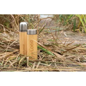 Bottiglia Termica Sostenibile in Bambù da 320ml, Tumbler in Acciaio Inossidabile per Merchandising Ecosostenibile - Product Image 3