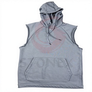 Custom Design Mens Hooded Tank <b>Top</b> Sleeveless Gym Fitness Workout Sportswear Clothing High Quality OEM Service - Product Image 1