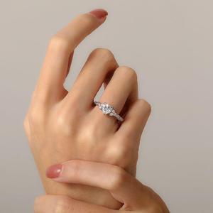 Jeulia Custom Twisted Heart Engagement <b>Ring</b> with Side Diamond - Product Image 5