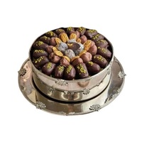 Koninklijke design chocolade dadel snoep schaal met dienblad voor het serveren van gedroogd fruit, snoep, chips en snacks voor kleine feestjes