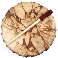 Hamanic-ron con piel de cabra, accesorio hecho a mano, 16 pulgadas
