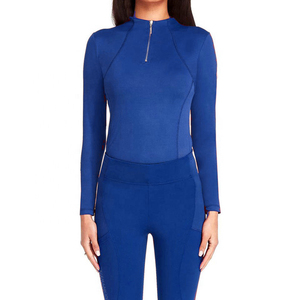 Chemises de base équestres à manches longues pour femmes, en spandex/polyester, légères, à séchage rapide, respirantes, couleurs et tailles personnalisées - Product Image 4