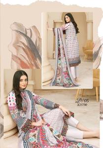 Kameez Shalwar pour femmes, design en coton / lawn, costumes Shalwar Kameez brodés en coton / lawn, costumes pakistanais Salwar Kameez - Product Image 5