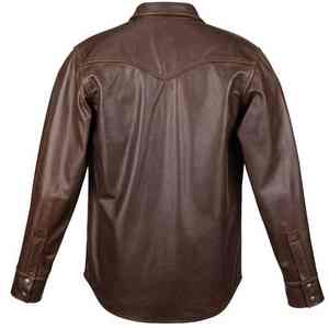 Camisas de Cuero Genuino para Hombre de Alta Calidad, Nuevo Estilo Casual Delgado de Otoño, Camisa de Cuero de Talla Grande - Product Image 2