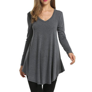 T-shirt à manches longues pour femmes, coton/fibre de bambou écologique, haut court sexy de fitness pour femmes - Product Image 1