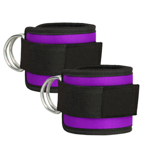 สายรัดข้อเท้าไนลอนนีโอพรีนสีชมพูสำหรับเครื่องยกน้ำหนักออกกำลังกายในยิม - Product Image 6