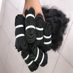 Paquetes de cabello humano de 24 "alineados con cutícula virgen Paquetes de cabello ondulado natural brasileño húmedo y ondulado, Paquete de cabello ondulado negro natural - Product Image 3