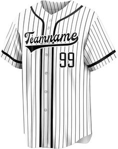 Nueva camiseta de béisbol americana cosida superior barata, camiseta de equipo personalizada, camiseta de béisbol/botón hacia abajo - Product Image 3