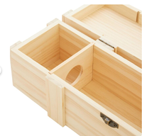 Boîte de rangement en bois pour vin rouge avec serrure, boîte cadeau pour une bouteille de vin unique