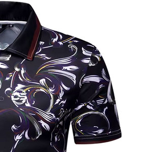 Vente en gros T-shirt de golf imprimé 100% coton pour hommes brodé sur mesure Nouveau modèle en fibre de bambou pour polos pour hommes - Product Image 6