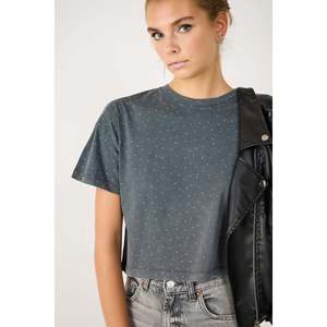 T-shirt court décontracté pour femme 100% coton Col rond Coupe classique Tailles XXS XS Taille unique Respirant - Product Image 1