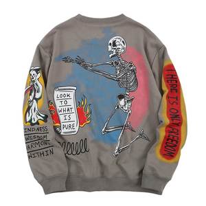 Venta al por mayor de moda sudaderas diseño personalizado Allover impreso para hombres sudaderas con capucha hombres casual invierno transpirable cómodo sudadera - Product Image 2