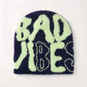 85% acrílico 15% Spandex tejido transpirable de secado rápido Unisex a rayas gorro sin puños personalizable calavera corta para Otoño Invierno - Product Image 4