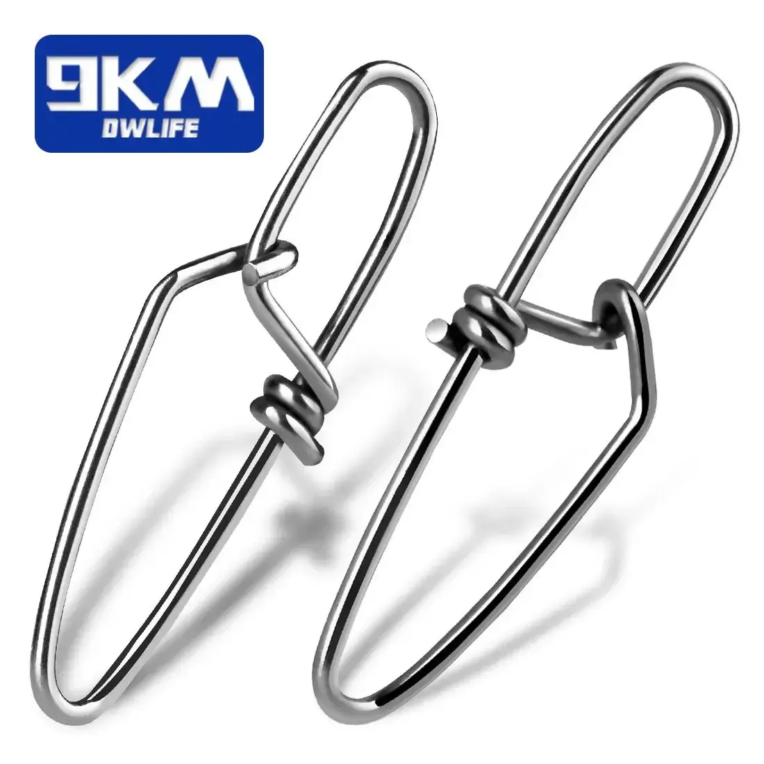 9Km Fishing Snap 200Pcs Fishing Clip Quick Fishing Lokaas Connector Roestvrij Staal Zoutwater Interlock Snap Cross Lock