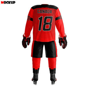 ชุดฮอกกี้น้ำแข็งแบบกำหนดเองสำหรับผู้ผลิตอุปกรณ์ดั้งเดิม (OEM) ชุดฮอกกี้น้ำแข็งแบบยูนิเซ็กซ์ พิมพ์ลายแบบระเหิด พร้อมแผ่นรองข้อศอกสำหรับฝึกซ้อมฮอกกี้น้ำแข็ง - Product Image 5