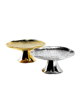 Présentoir à gâteaux en métal décoratif fait à la main pour occasions spéciales Plateau à gâteaux arrondi Support décoratif pour centre de table - Product Image 5