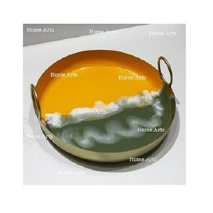 Bandeja de Servicio de Alimentos de Hierro de Diseño Moderno, Bandeja Redonda de la Mejor Calidad para Servir Dulces, para Uso en Hoteles y Hogares - Product Image 2