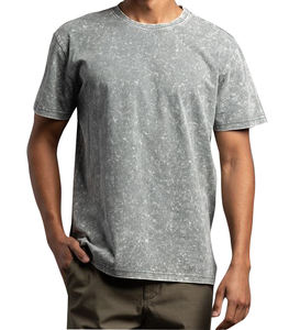 T-shirt pour homme de haute qualité, design personnalisé, production en gros, lavage à l'acide, 100% coton, respectueux de l'environnement, sérigraphie - Product Image 5