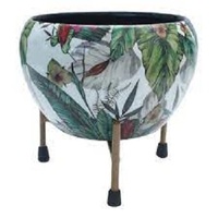Soporte de Metal para Plantas de Interior y Exterior, Cromado, Dorado, Resistente a la Oxidación, Moderno, con Diseño Artístico en Hierro, en Oferta