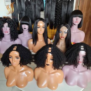 Venta caliente Pixie rizado Upart peluca negro natural para las mujeres al por mayor Raw vietnamita de alta calidad - Product Image 3