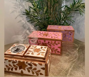 Listo para enviar Eid Giveaway Gifs Incienso árabe Perla Incienso Bakhoor quemador Mubkar Set Madre de perla Incrustaciones para - Product Image 4