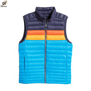 Chaleco acolchado a prueba de viento para hombre al por mayor 100% poliéster invierno cálido Denim & Fleece 3D patrón bolsillo decoración mejor calidad - Product Image 4