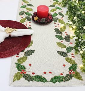 Trendsetting Jewel Beaded Runner Home Garden Tabletop Runner Place-Mat Diseño simple Decoración de mesa Colores y diseño personalizados - Product Image 2