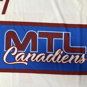 ชุดกีฬาโพลีเอสเตอร์ผ้าเจอร์สีระเหิดเสื้อฮ็อกกี้น้ำแข็งพิมพ์ลายโลโก้ตามสั่ง - Product Image 3