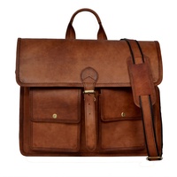 Sac messager vintage en cuir véritable marron, fait à la main, sac pour ordinateur portable, sac d'école pour garçons et filles, sacs d'affaires, cadeau pour lui ou elle
