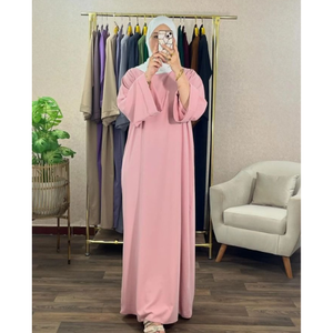 เดรสอาบายาสำหรับผู้หญิงมุสลิมแขนยาวผ้าอาหรับอาหรับอาหรับดูไบระบายอากาศได้ดีดีไซน์ใหม่ออกแบบโลโก้ได้ตามต้องการ - Product Image 5