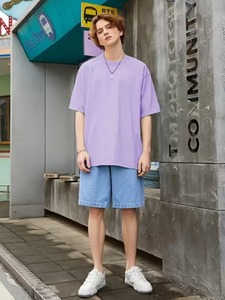 ผู้ผลิตเสื้อผ้าขายส่ง ผ้าคอตตอนถักน้ำหนัก 220 กรัม พิมพ์ลายกราฟิกตามสั่ง ทรงโอเวอร์ไซส์ 3 มิติ คุณภาพสูง - Product Image 2