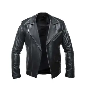 Precio de fábrica de calidad superior Nuevo diseño de moda Su propia chaqueta de cuero Chaquetas de cuero personalizadas para hombres