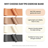 Bandas de Resistencia Planas Portátiles de TPE, Bandas Elásticas para Ejercicios de Yoga, Pilates, Fitness, Entrenamiento de Fuerza