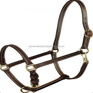 Alforja gruesa de cuero Premium, doble capa, caballo de cuero, cuello halter con costuras y relleno dobles de contraste, accesorios de latón - Product Image 4