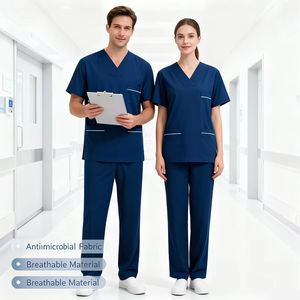 Combinaison de travail médicale pour hommes, couleur et design personnalisés, faible MOQ, nouveau modèle très vendu, en couleur unie - Product Image 4