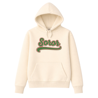 Sudadera con Capucha Ivory 08 Soror, Sudadera de Invierno con Forro Polar, Estampado Personalizado en la Parte Delantera, Hermandad Griega, Sudadera Rosa y Verde para Mujeres Universitarias, Elegante