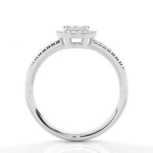 14K White Gold Gold Plated Wedding Engagement <b>Ring</b> with Moissanite 925 Silver Jewelry for Women - Product Image 3