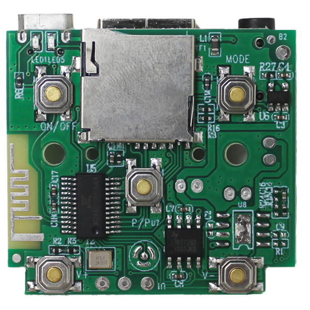 For Bluetooth 5.0 Car Audio Module MP3 Decoder with FM Radio WAV Support Card Style Component for Vehicles