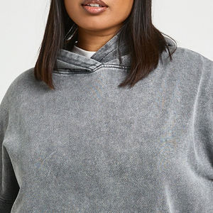 Sudadera con Efecto Desgastado para Mujer, Acabado Suave, Esencial para Invierno, con Bolsillos Tipo Canguro y Mangas Largas, para Compradores al por Mayor, Precio Económico - Product Image 2