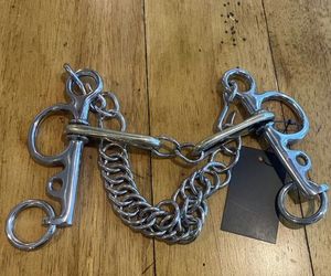 Cadena de lágrima de cobre con broca Pelham de acero inoxidable de alta calidad, venta directa de fábrica para caballo de entrenamiento ecuestre occidental - Product Image 4