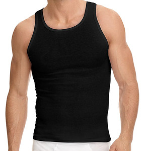 Camiseta informal de entrenamiento para hombre, camiseta elástica de algodón para gimnasio con marca personalizada - Product Image 1