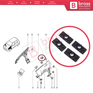 BSP648 4 Pieces Front Fender Wing Plate Retaining Fixing <b>Clips</b> for Clio Ypsilon MK2 Espace MK4 Thalia Scenic Megane MK1 77004121 - Product Image 5
